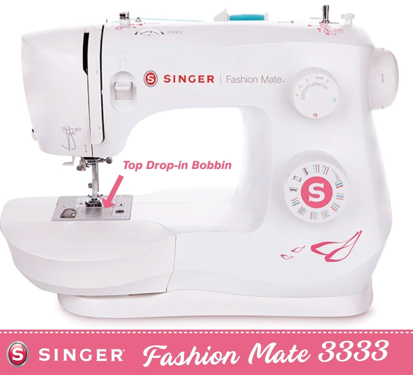 Singer Fashion Mate 3333 Sewing Machine - Drop in bobbin, latest style, so easy to use, great lighting - new 2025 model