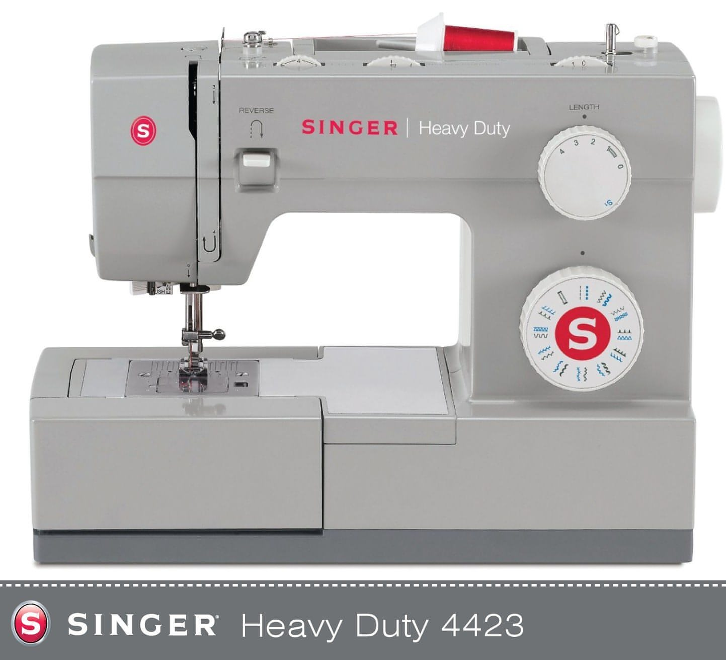 Singer Heavy Duty 4411 Sewing Machine with FREE Upgrade to New 5511 model - same spec, white and grey finish - New 2025 Model