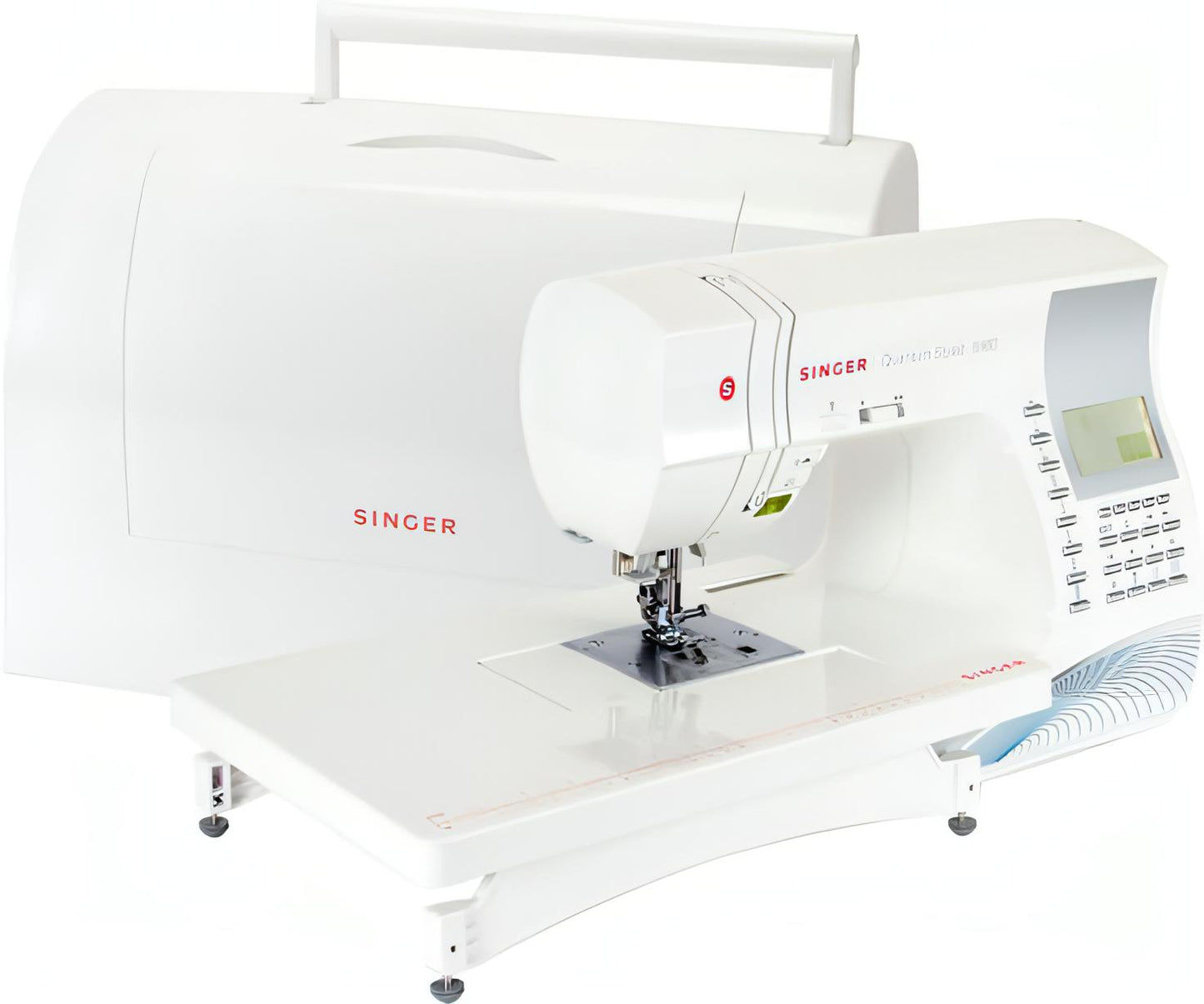 Singer Quantum Stylist 9960 Sewing Machine - Professional results, huge amount of stitch patterns, extension table, hard cover, multiple fonts - New 2025 model