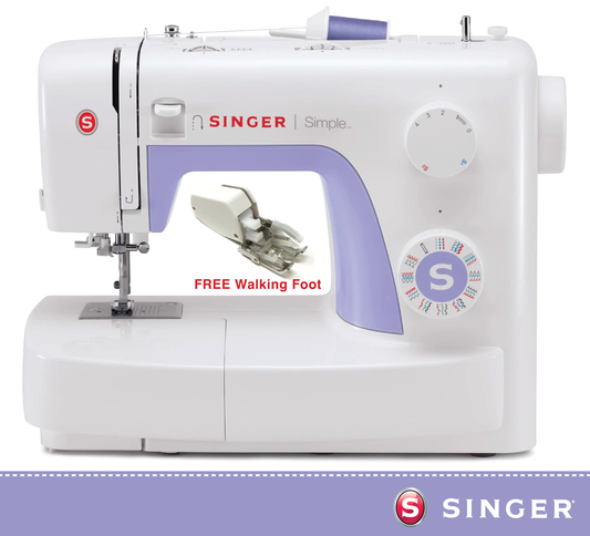 Singer Simple 3232 Sewing Machine - Top spec 32 stitch patterns in a traditional shape, dependable workhorse - new 2025 model