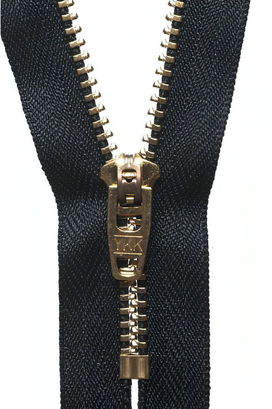 Jeans Brass Metal Closed End Nylon Zip
