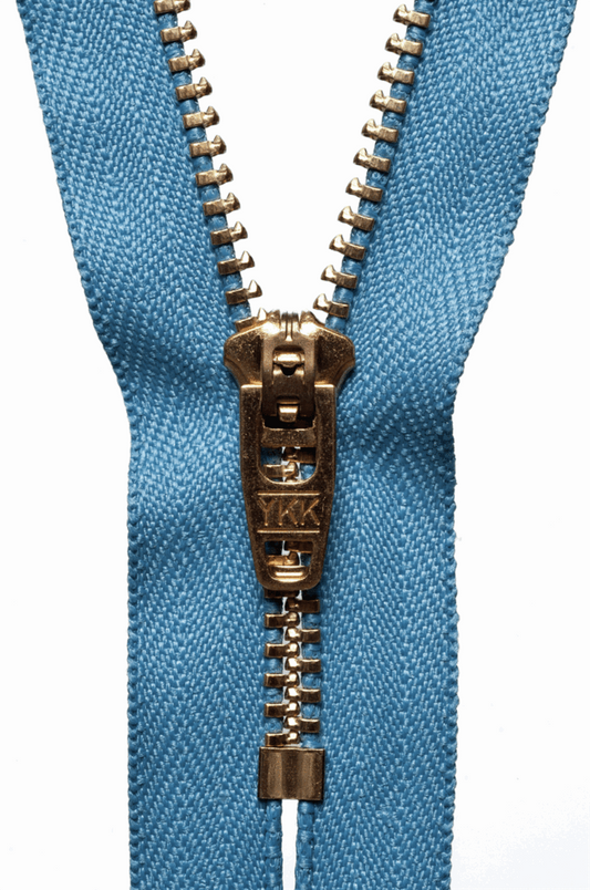 Jeans Brass Metal Closed End Nylon Zip